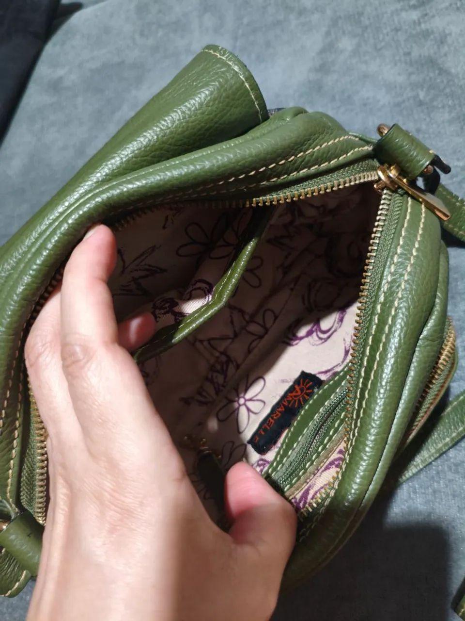 Bolsa de couro legítimo amarelle - Foto 4