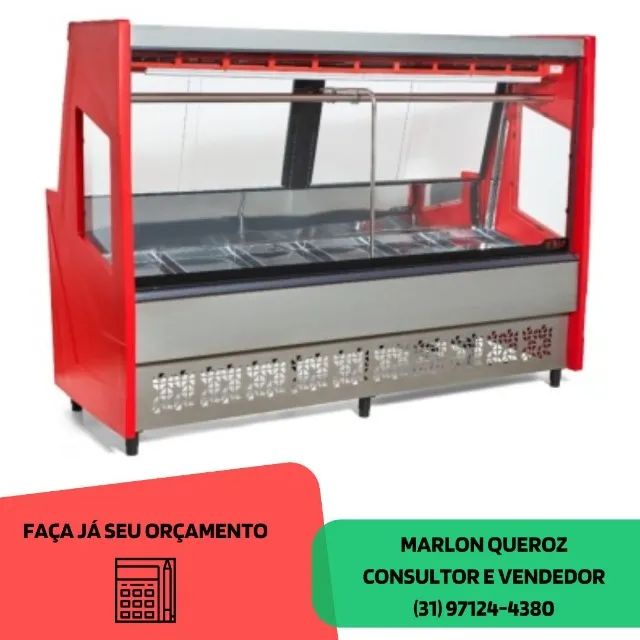 Balcão de Açougue Vermelho 2M Polar Novo