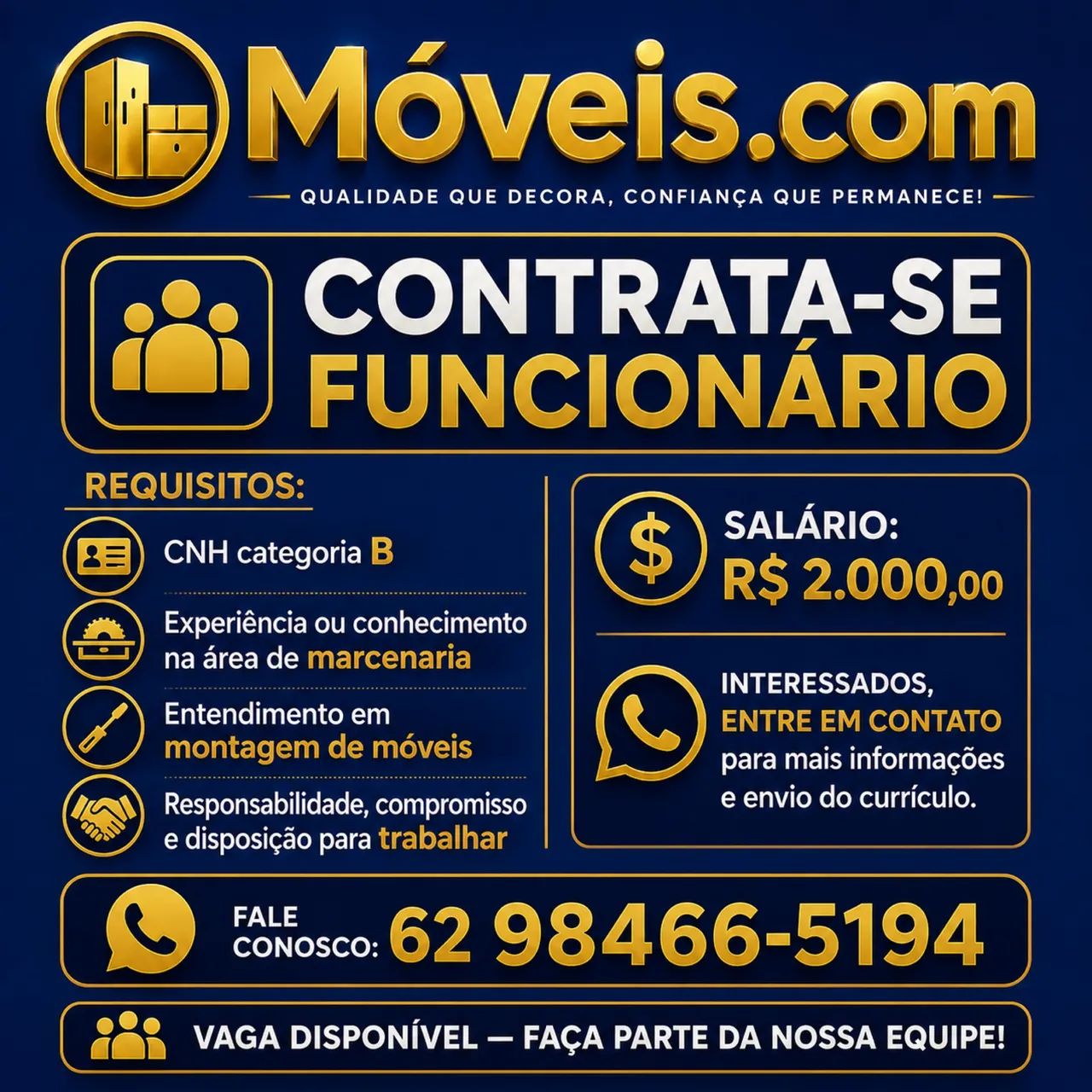 Vaga de emprego 