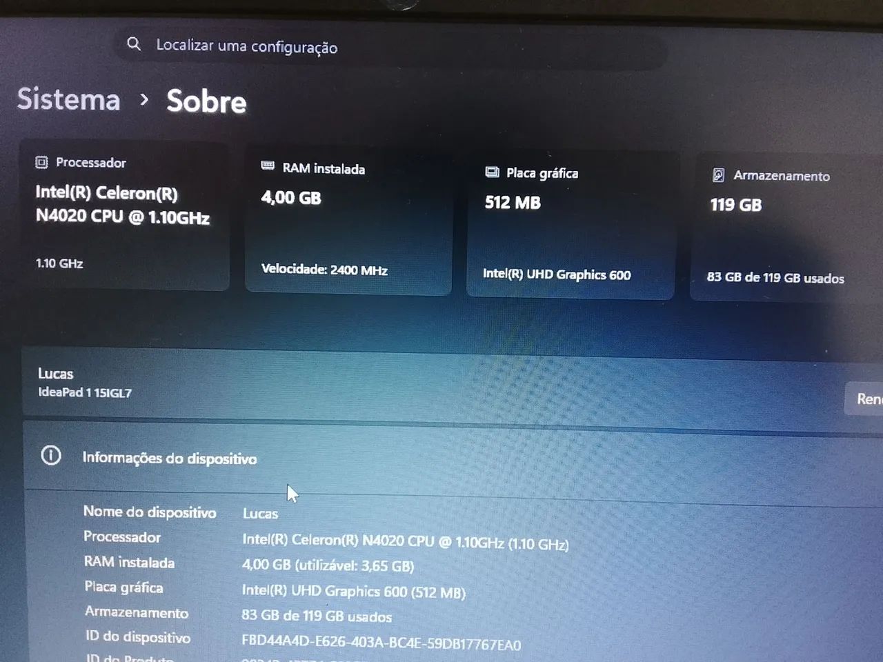 Notebook Lenovo IdeaPad 1  - Foto 4