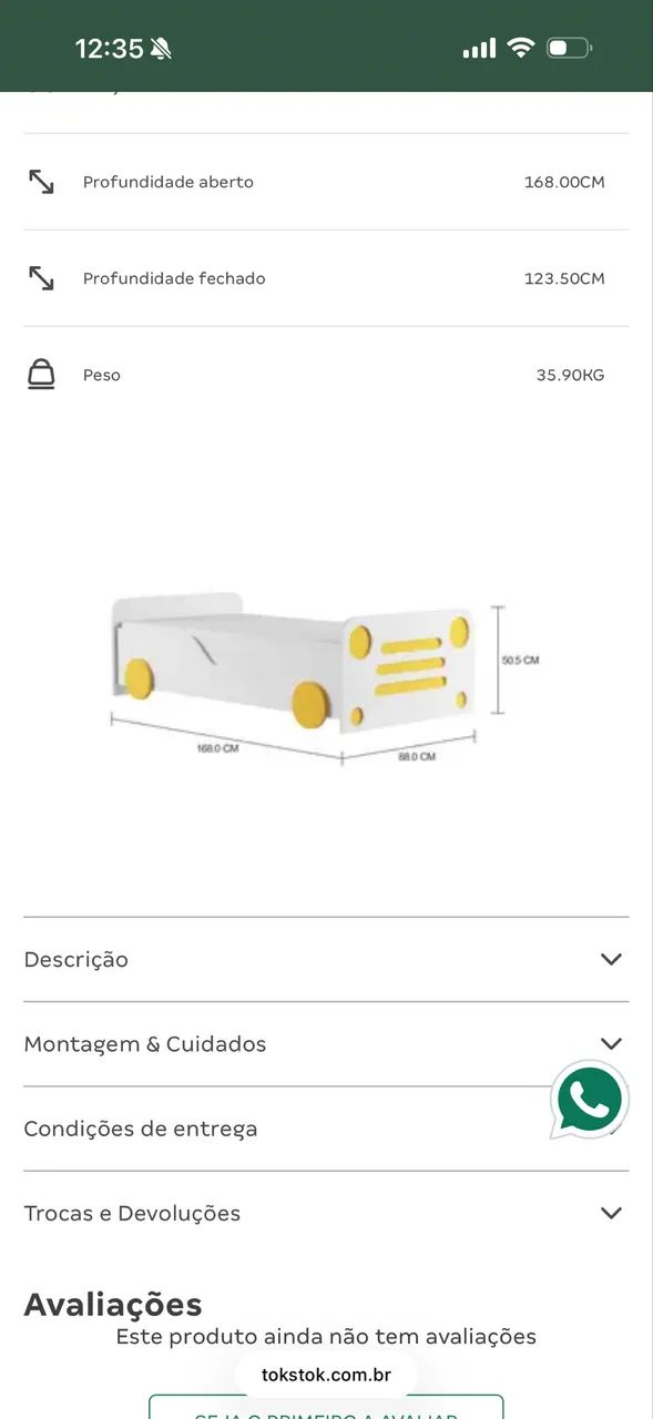 Minicama carrinho tokstok  - Foto 4