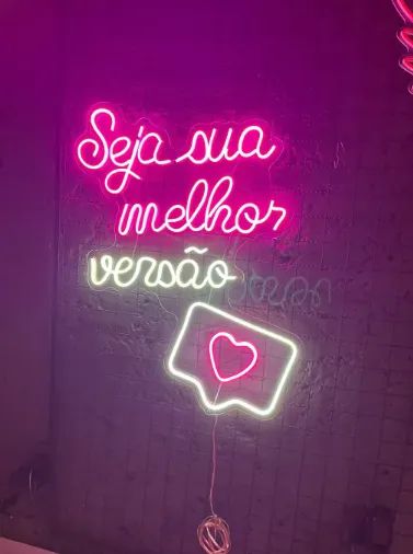 Luminária Neon Led Seja sua melhor versão 73x55cm - Foto 2