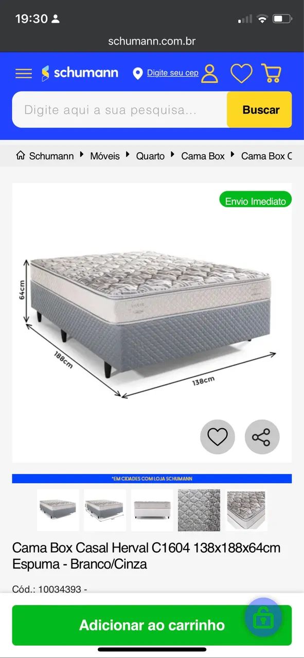 Cama Box com mola ensacada Herval - Foto 4