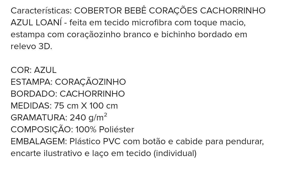 Cobertor Bebê Menino - Novo  - Foto 3