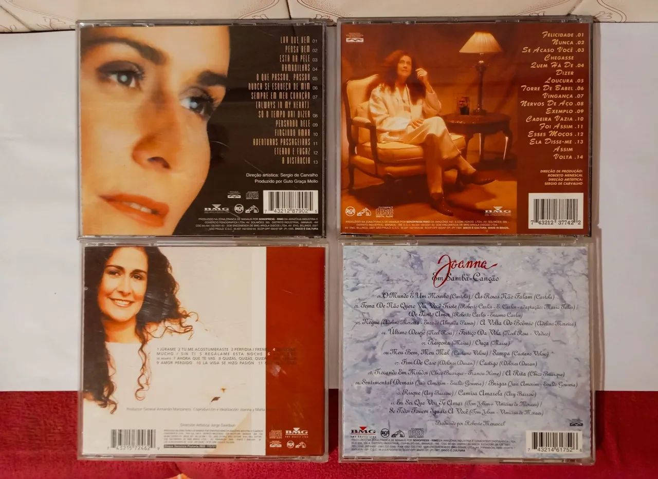 Combo C/ 04 CDs Joanna - MPB - Samba - Boleros - Originais - Foto 2
