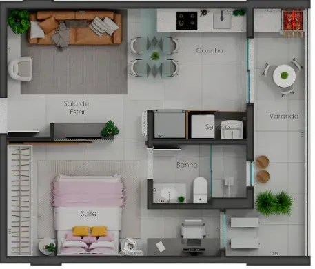 PLANTA 52m²