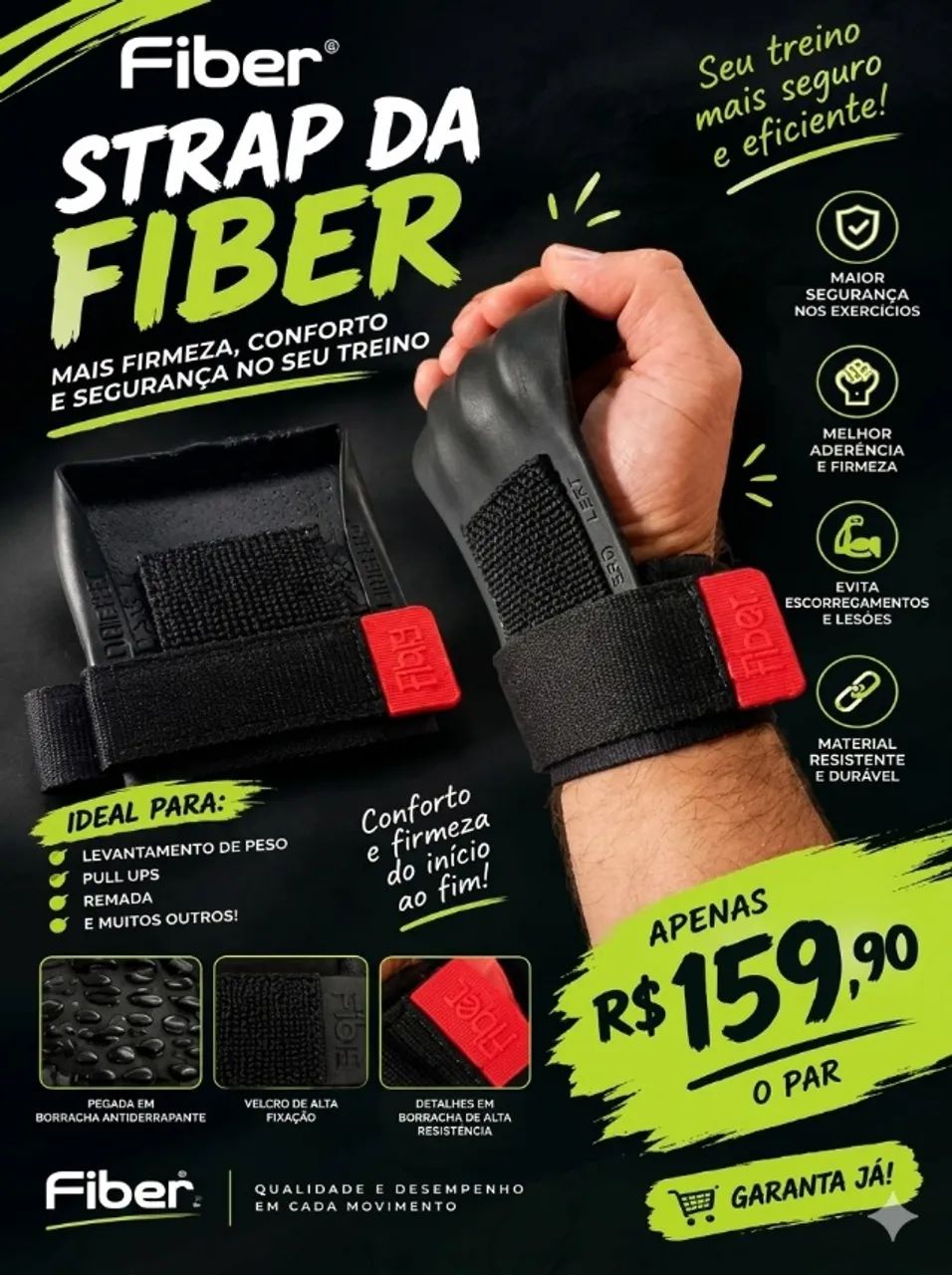 Strap Python Maxgrip Fiber Academia Pegada Firme