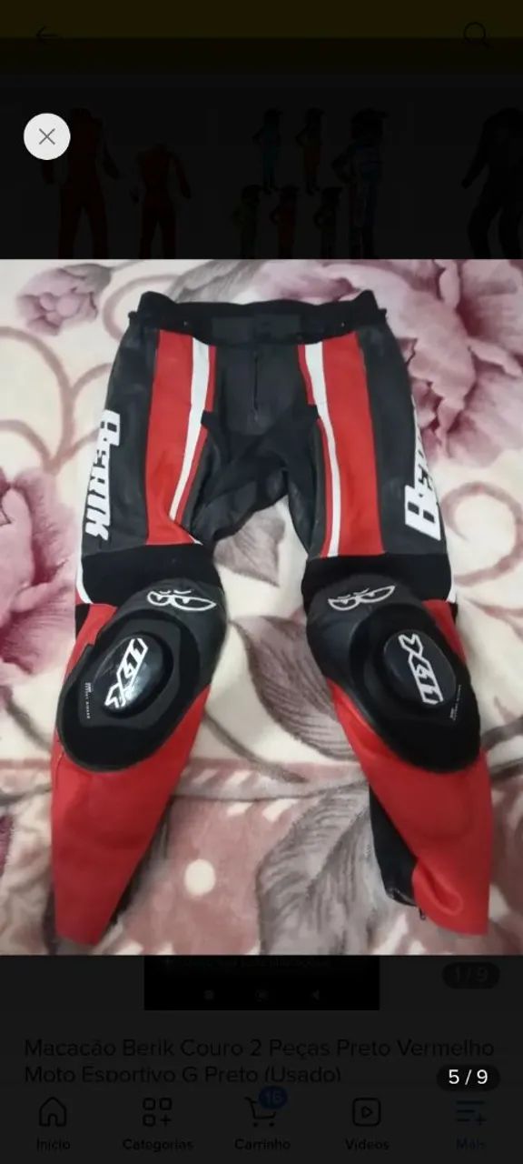 Macacão motociclista em couro legítimo  - Foto 5