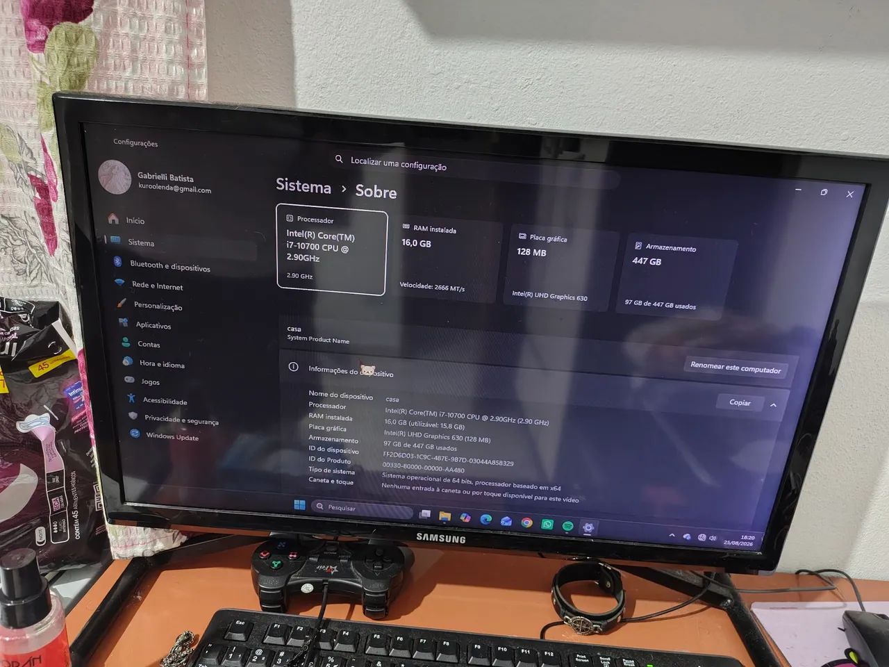 PC i7 geração 10 completo  - Foto 2