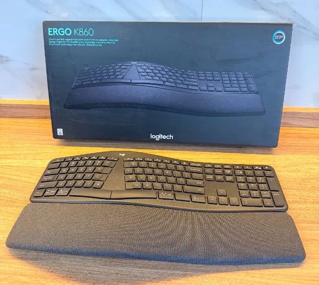 Teclado Ergonômico Sem Fio Logitech ERGO K860 Grafite