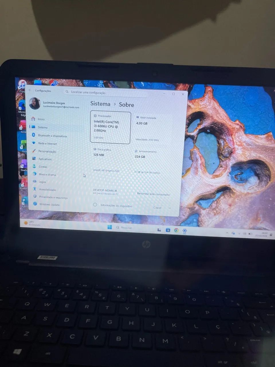 Notebook hp i3 com SSD  - Foto 4