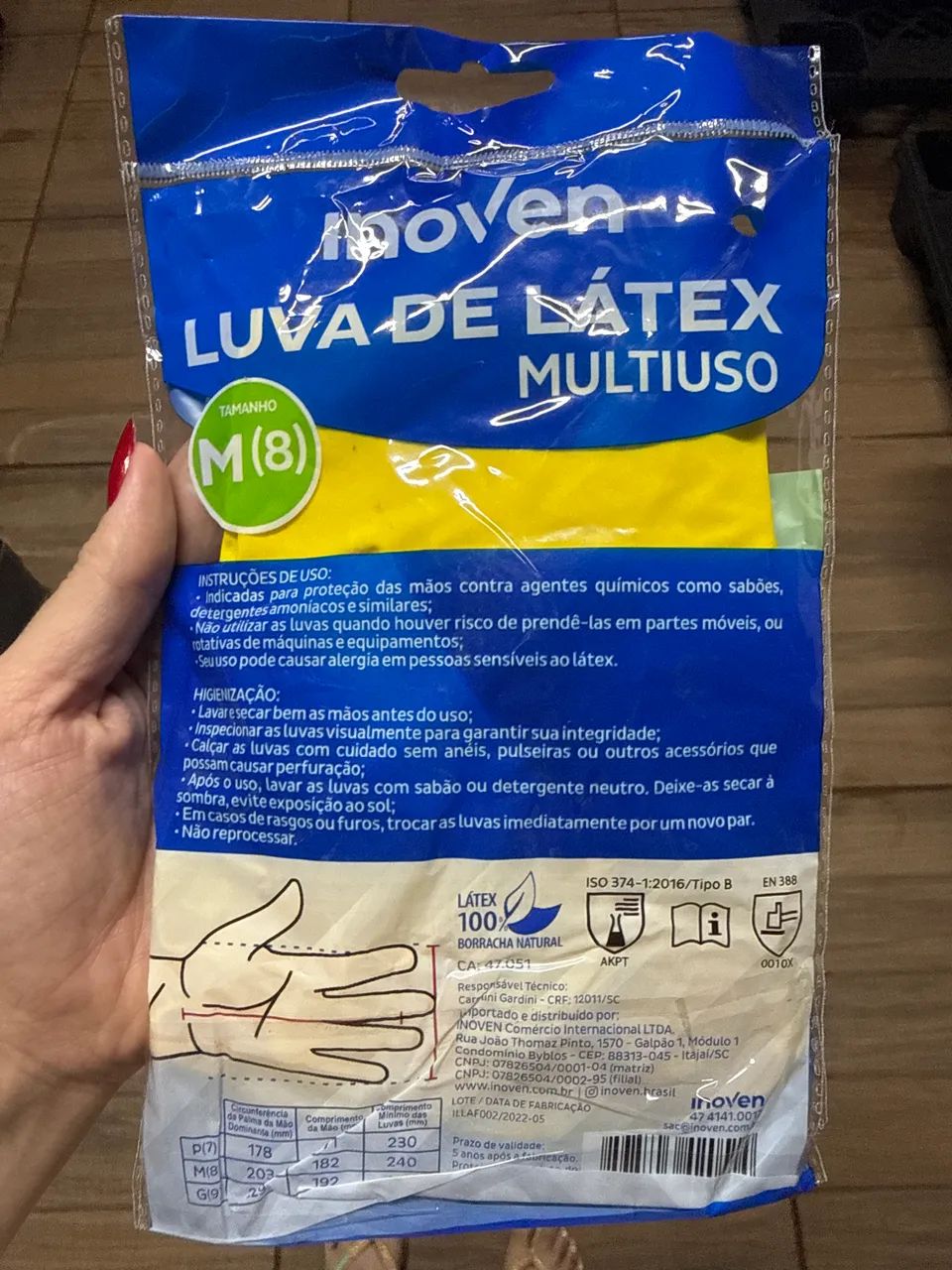 Luva De Látex Multiuso tam M