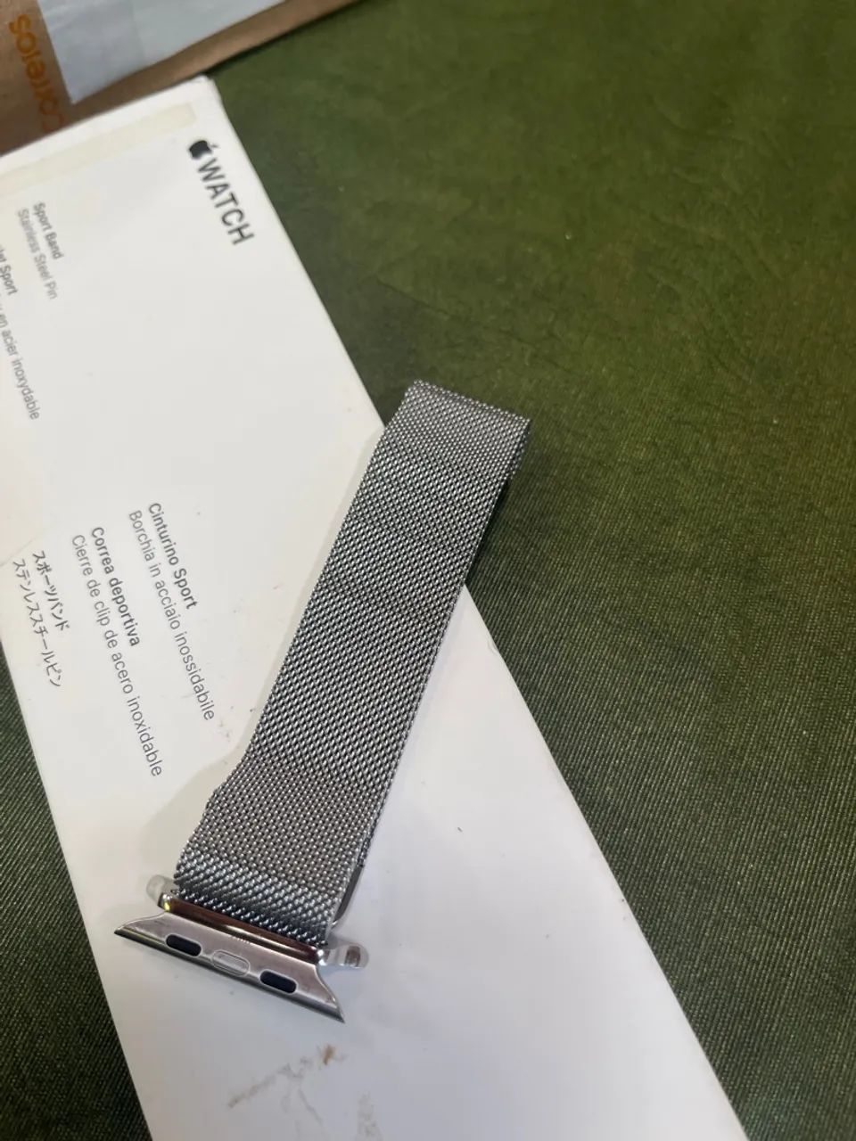Pulseira Apple Watch milanês 45mm prata  - Foto 3