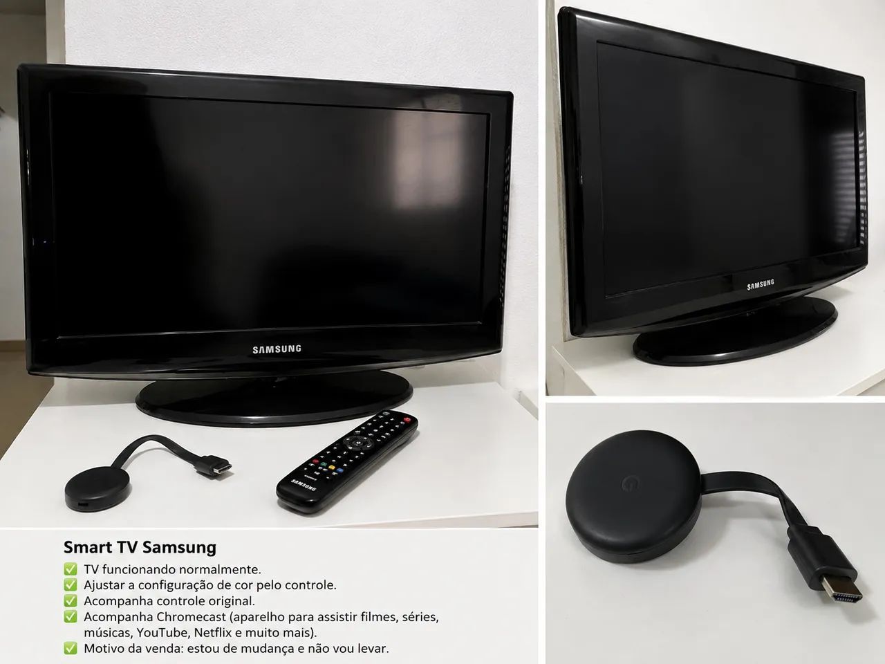 TV Samsung + Chromecast - Ajuste na cor da imagem