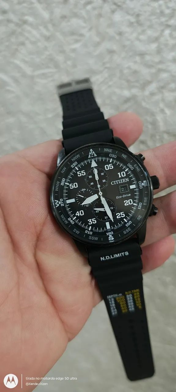 Relógio Citizen Aqualand ecodrive meia lua Titanium tudo ok on 