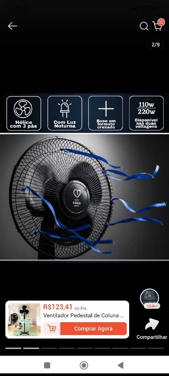 Ventilador de chão  - Foto 4