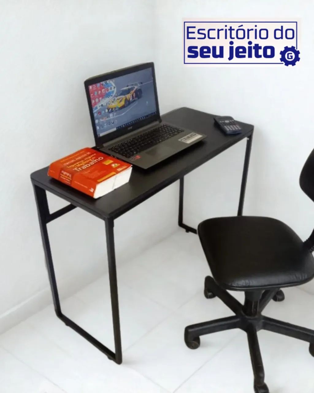 Mesa de Estudo Reforçada NOVA Escrivaninha Industrial Multiuso para Computador Notebook - Foto 3