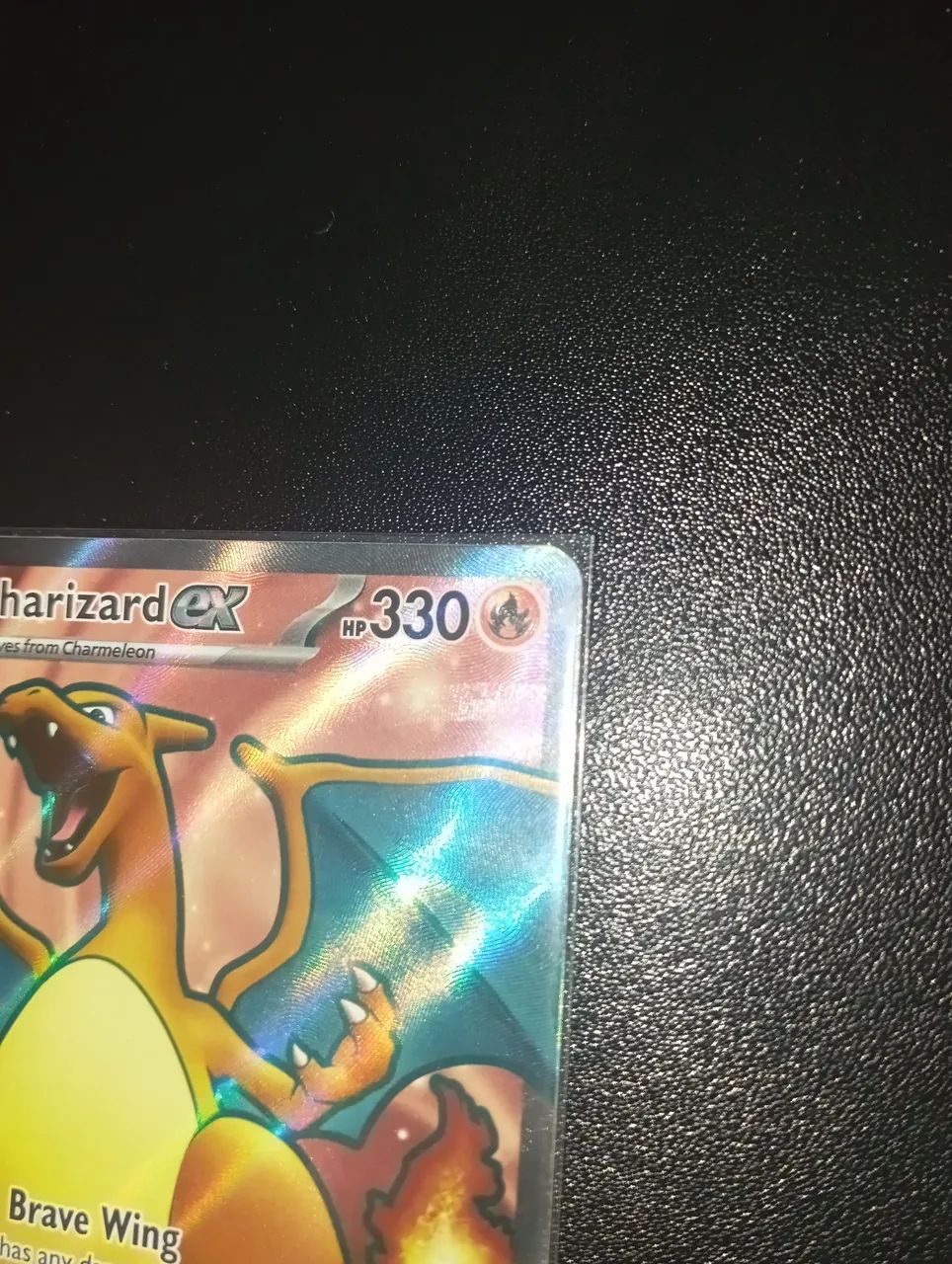 Carta Pokémon Charizard Full Art Coleção 151 INGLÊS NM Perfeito - Foto 3