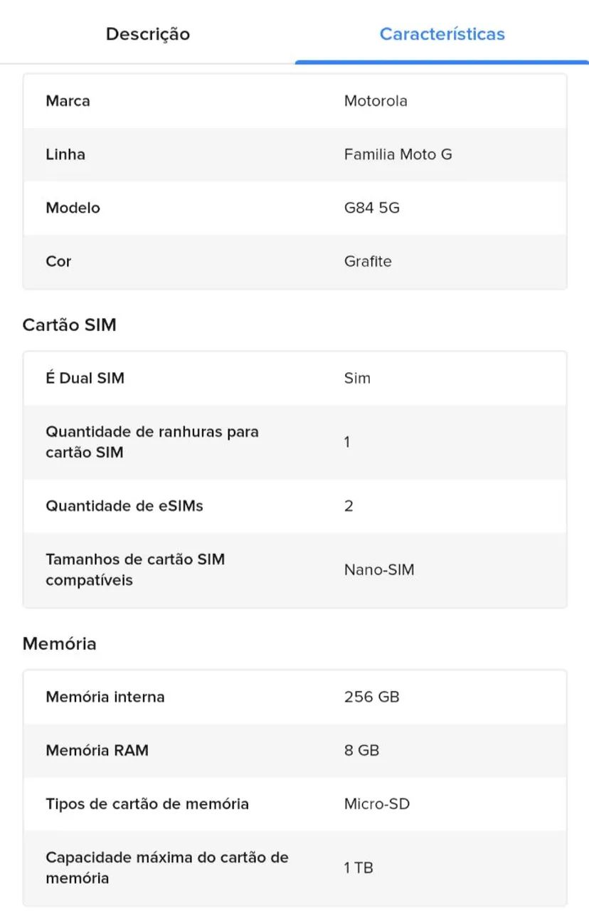 Moto g84 5G 256GBRAM E 8+2GB ROM NFC - Foto 3