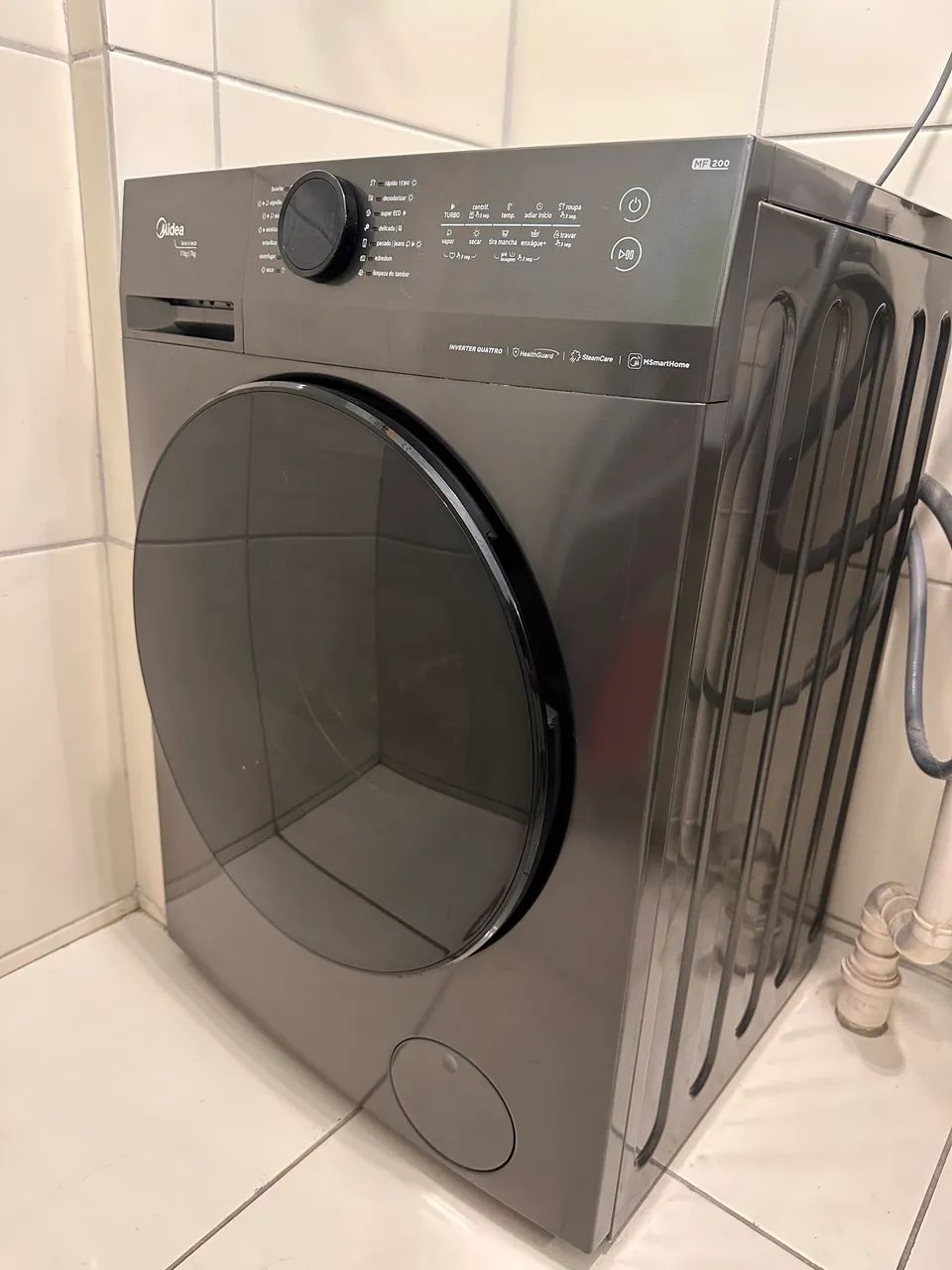 Lava e seca Midea inteligente 11kg/7kg 