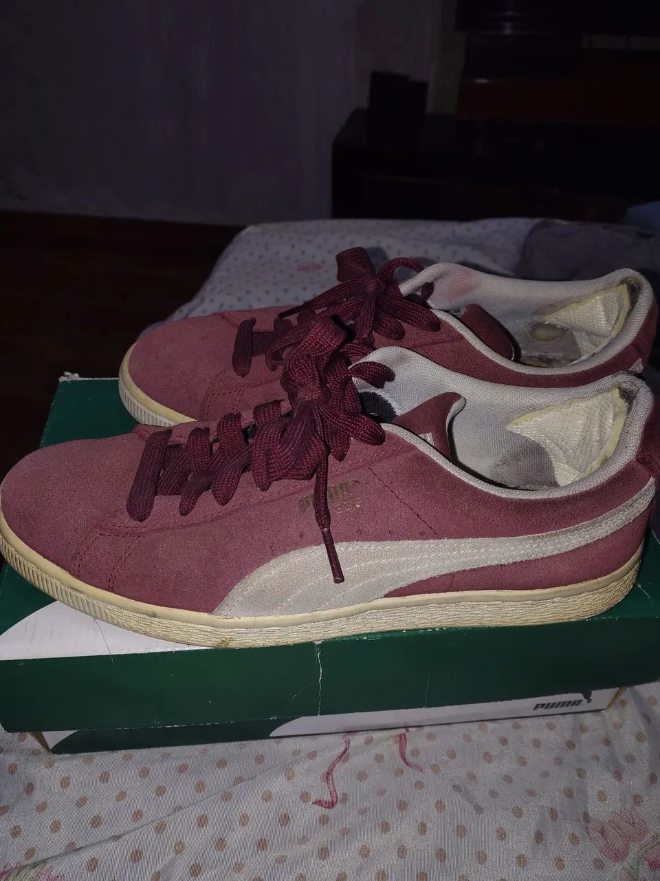 Puma Suede bordô 39