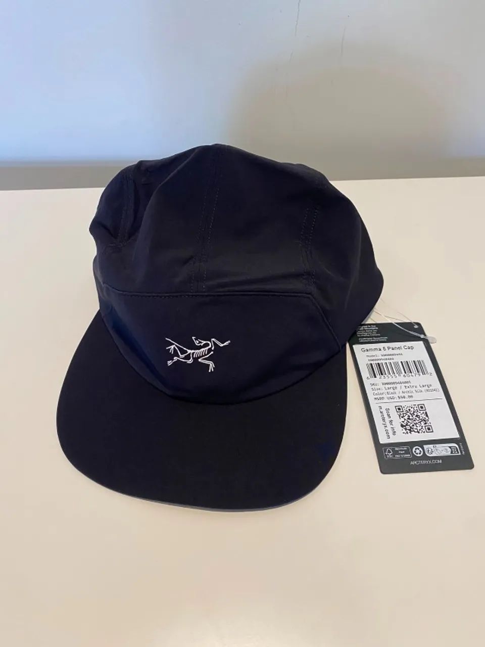 Boné Arc'teryx Gamma 5 Panel Cap Black / Arctic Silk tamanho G ou GG - Foto 5