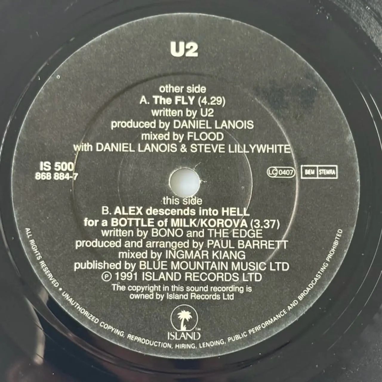U2 The Fly Vinil Compacto Importado Inglaterra UK 2 Faixas - Foto 5