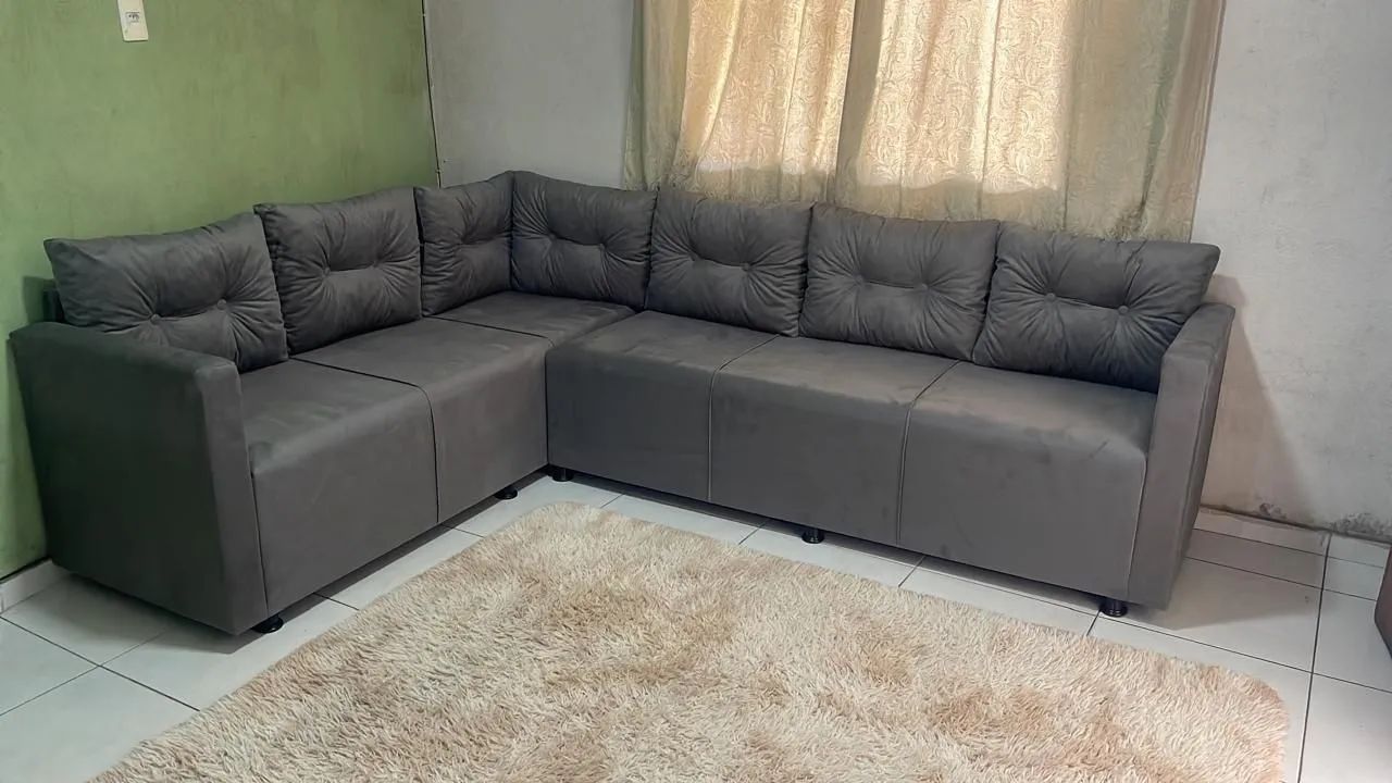 SOFÁ DE CANTO, 7 ALMOFADAS, novos! OFERTA ESPETACULAR! - Foto 5