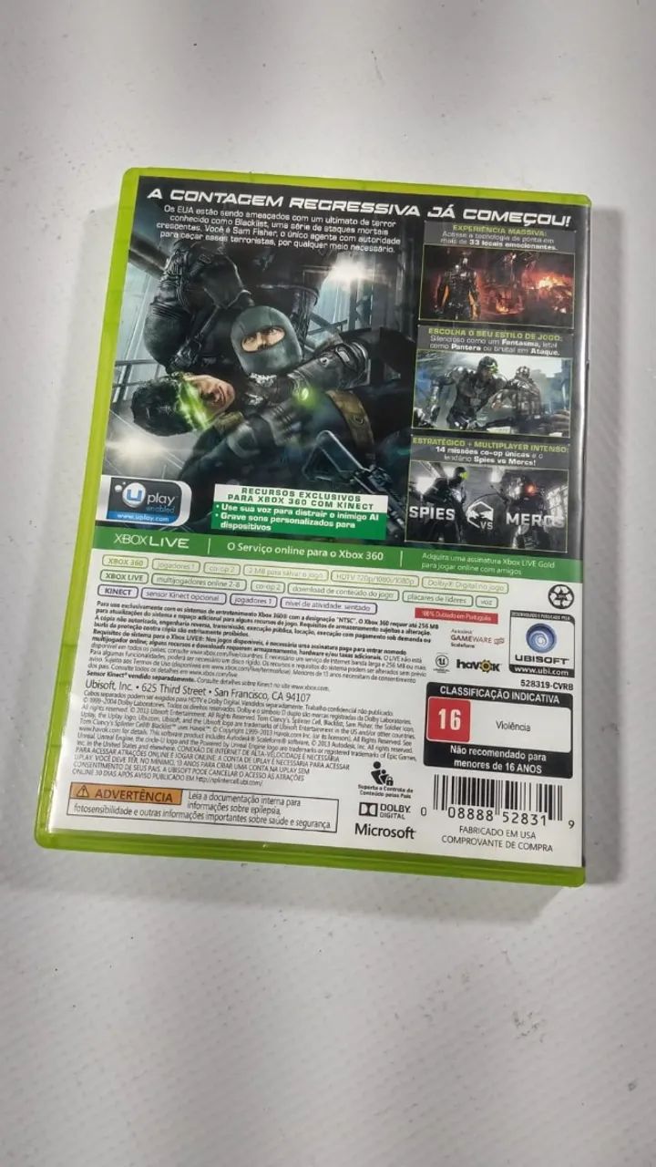 Jogo Splinter Cell BlackList Original - Xbox 360 - Foto 5