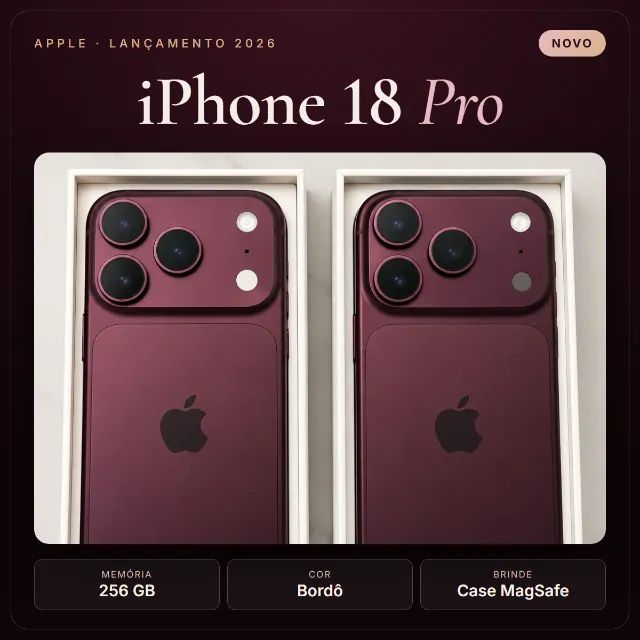 Iphone 18 Pro 256 GB - Cor Bordô