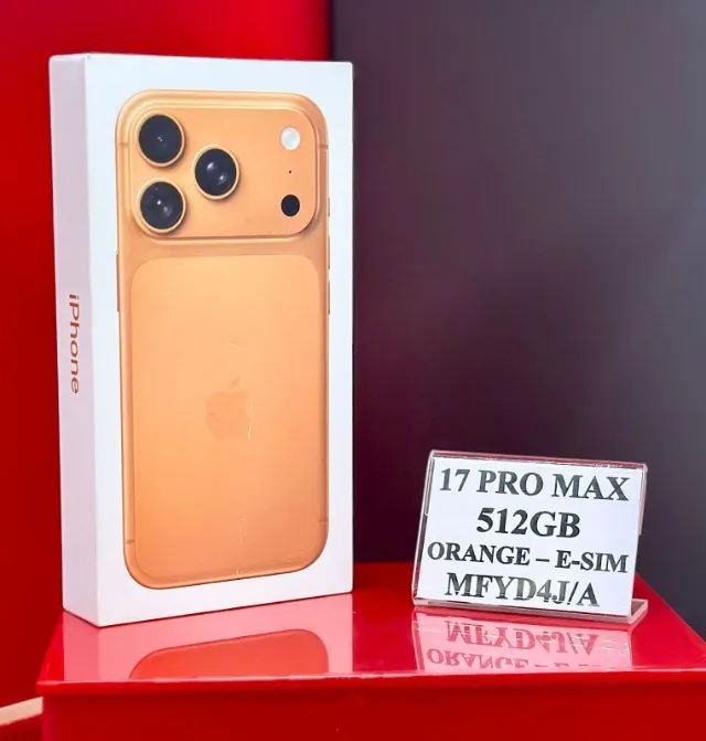 Apple iPhone 17 PRO MAX A3257 - 512GB - E-SIM - Cosmic Orange Produto Novo e lacrado - Foto 3