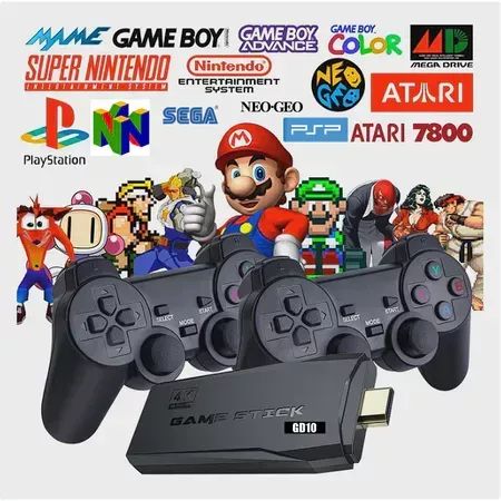 Vídeo Game Stick M8 4K +10Mil Jogos com 2 Controles Sem Fio - Foto 5
