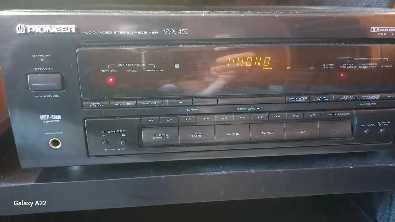 Receiver Pioneer vcs 452 com entrada Phono. - Foto 2