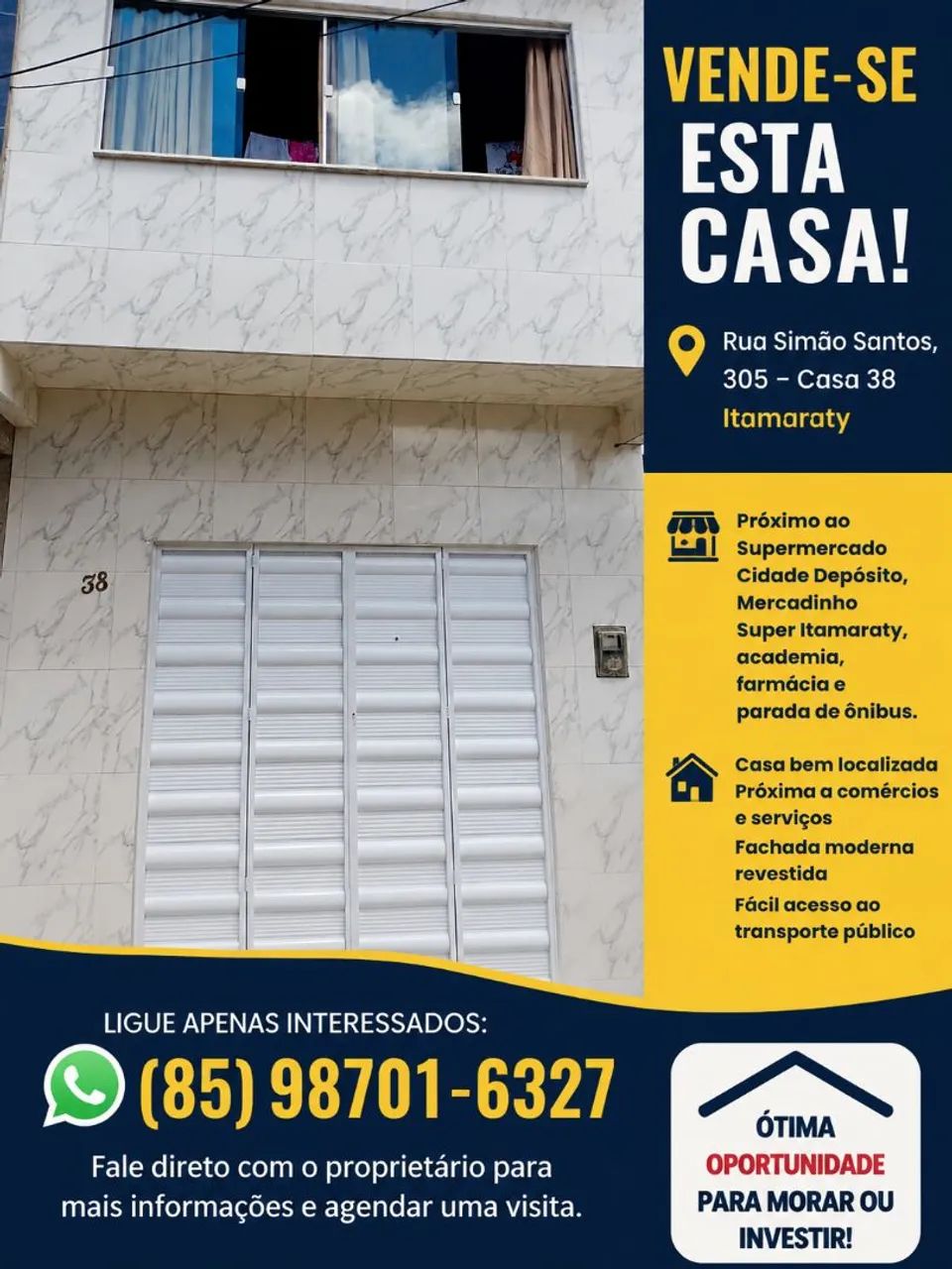 Vendo está casa documento apenas comprar e venda 