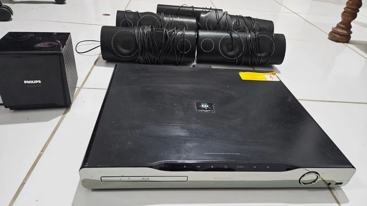 Home Theater Phillips Blue-Ray funcionando perfeitamente  - Foto 2
