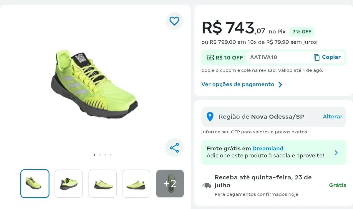 Tenis original Adidas Pulseboost HD 39 - Foto 5