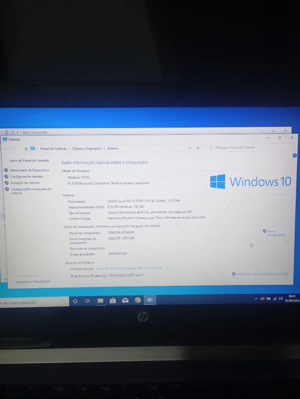 Hp i5 sexta geração 8 gigas hd SSD  - Foto 2