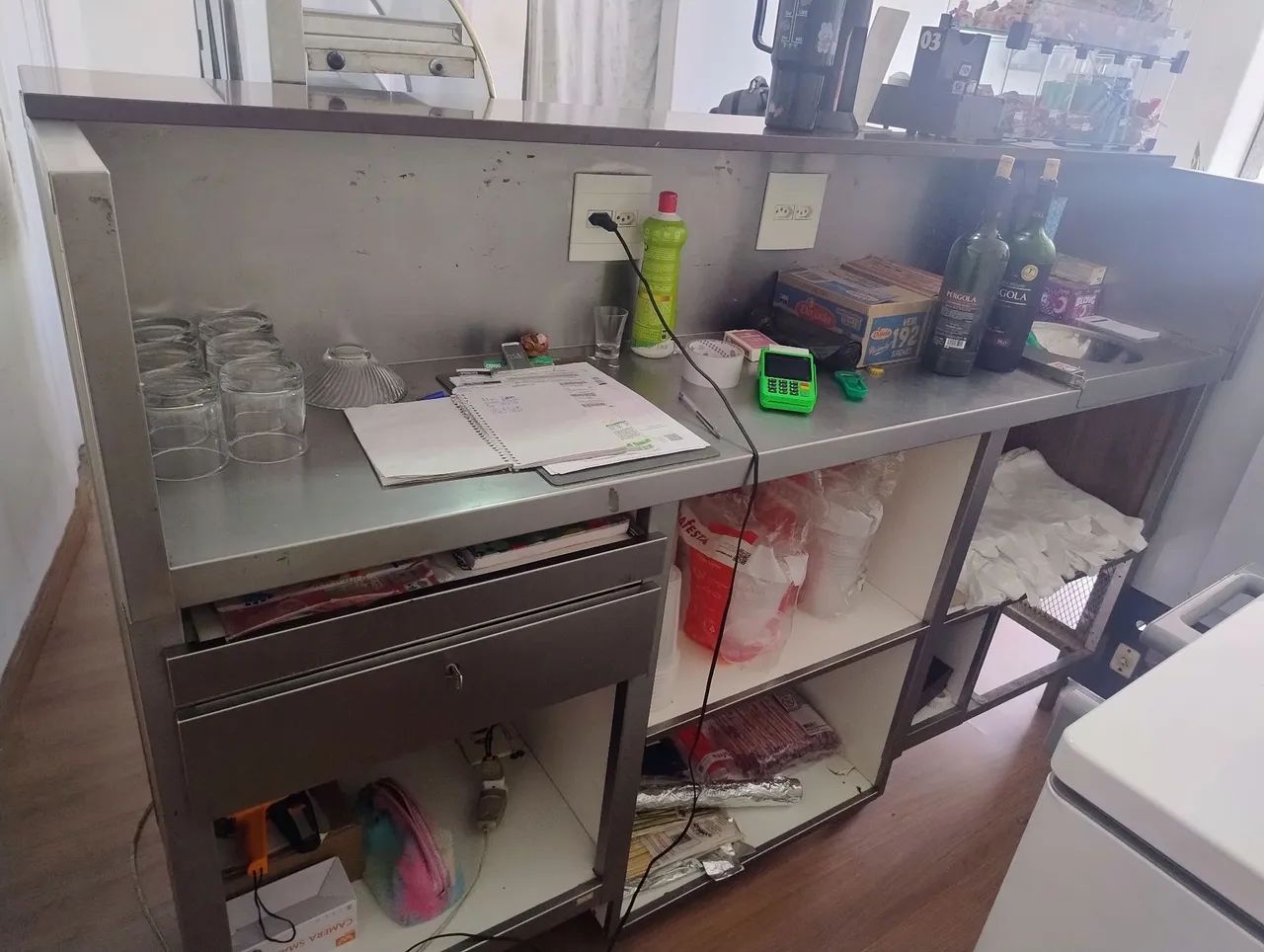 Balcão para comércio em inox 