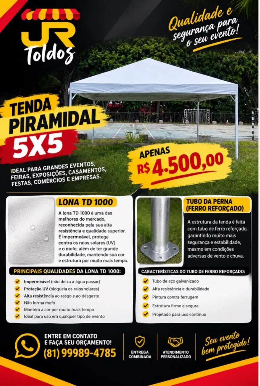 Tenda 5x5 nova pronta entrega