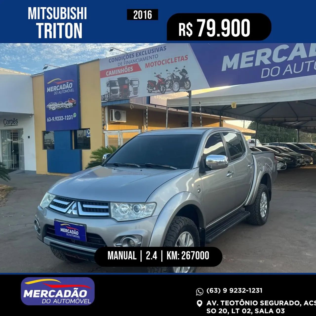 Mitsubishi L200 L200 Triton HLS 2.4 Flex 16V CD Mec. 2016
