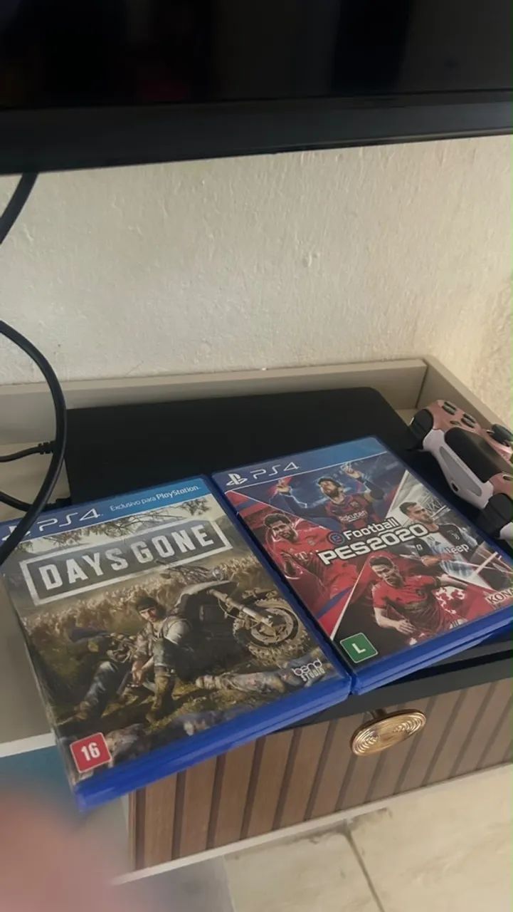 PS4 1TB Usado + Controle + 2 Jogos - Foto 2