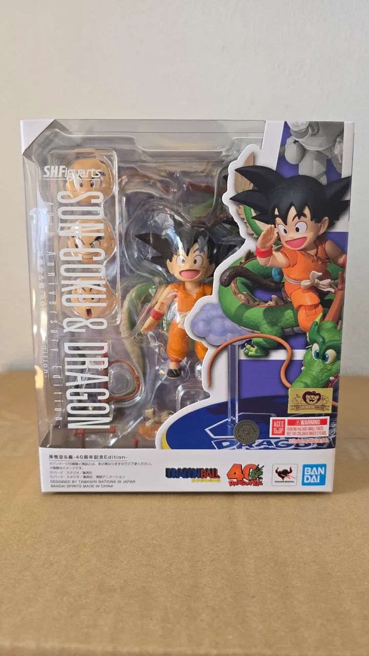 Shfiguarts Goku E Shenlong 40th Anniversary Lacrado - Foto 3