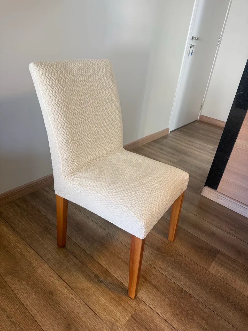 Cadeira de jantar bege conjunto 4 - Foto 5