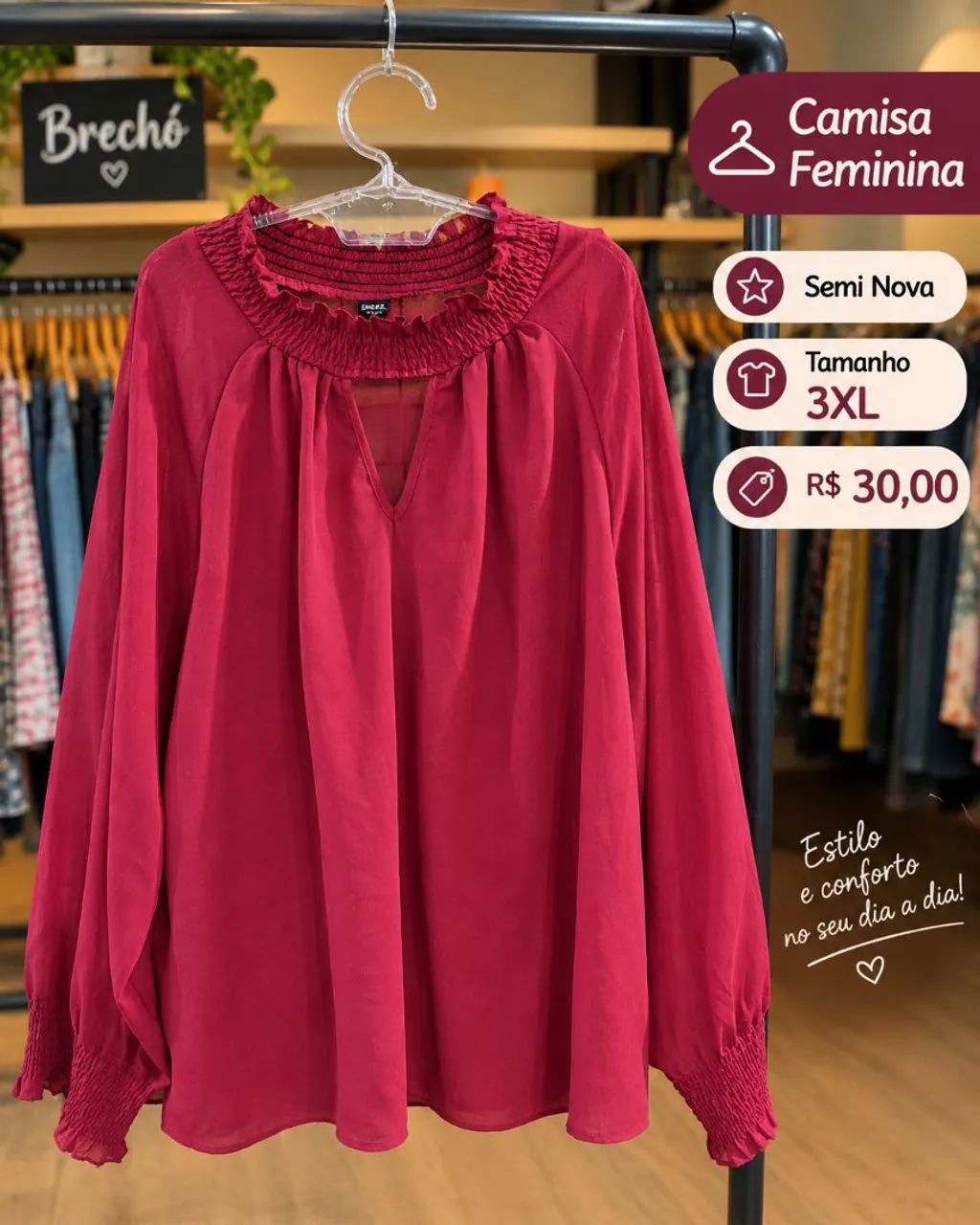 Blusa feminina 3xl