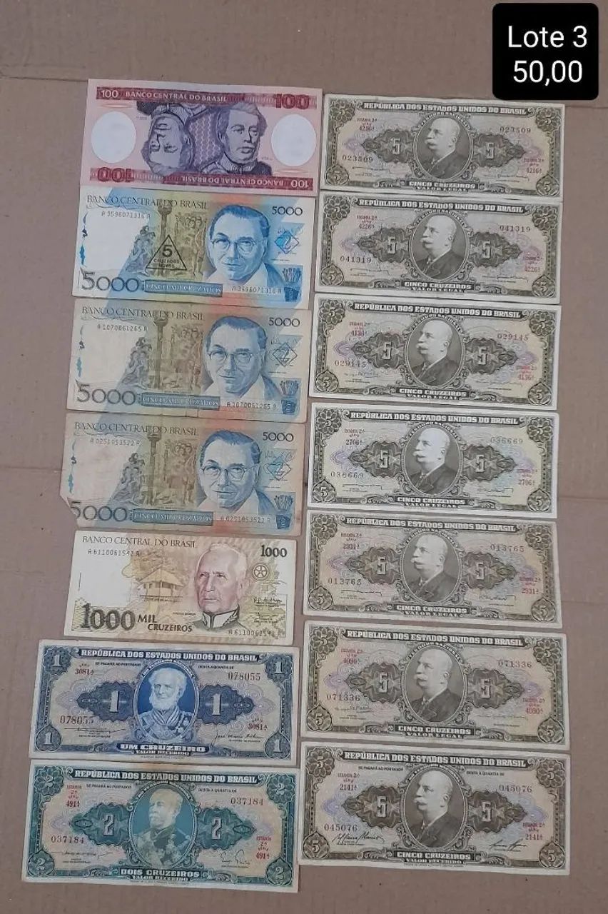 Lote cédulas antigas