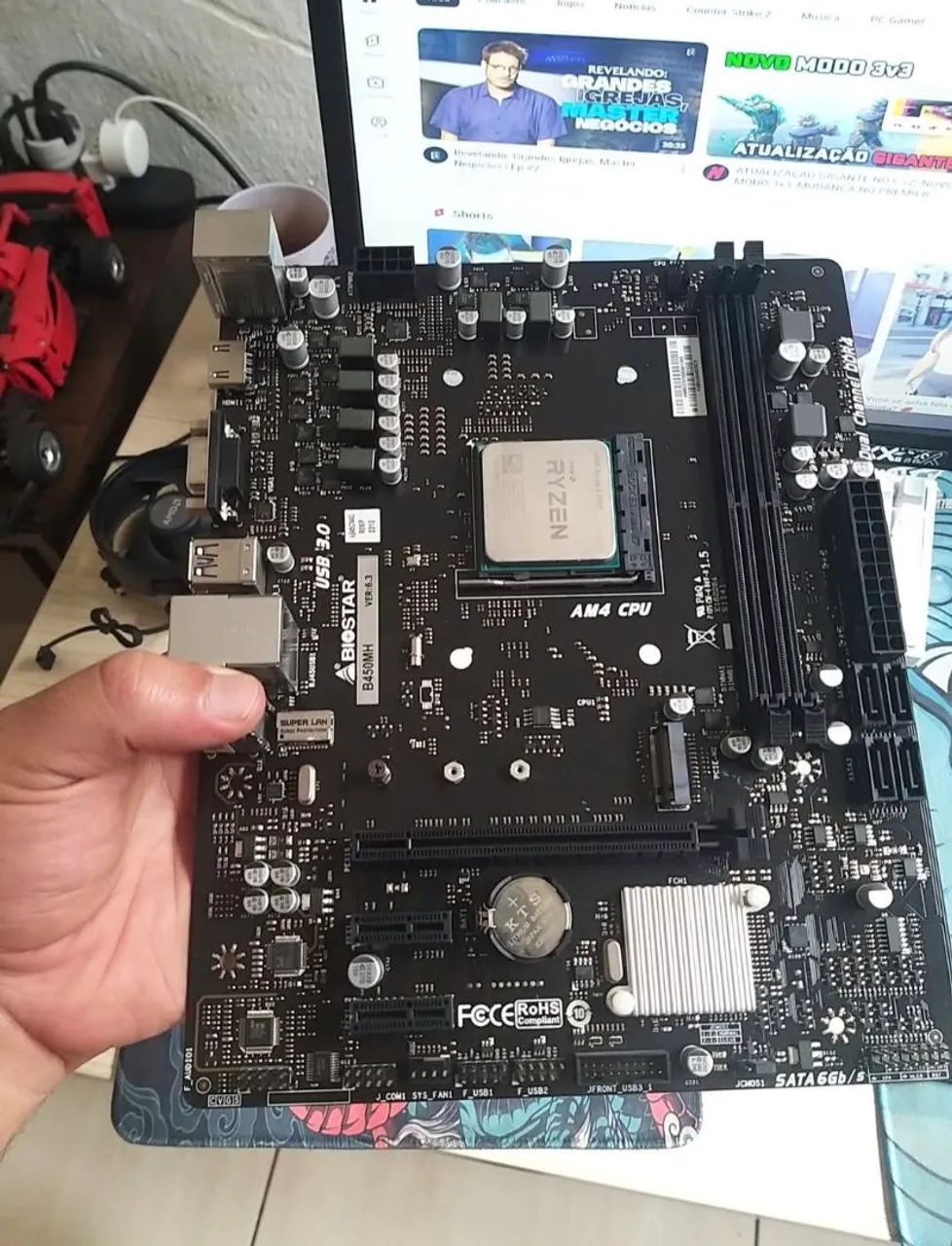 Kit ryzen 3200g + b450mh - Foto 3