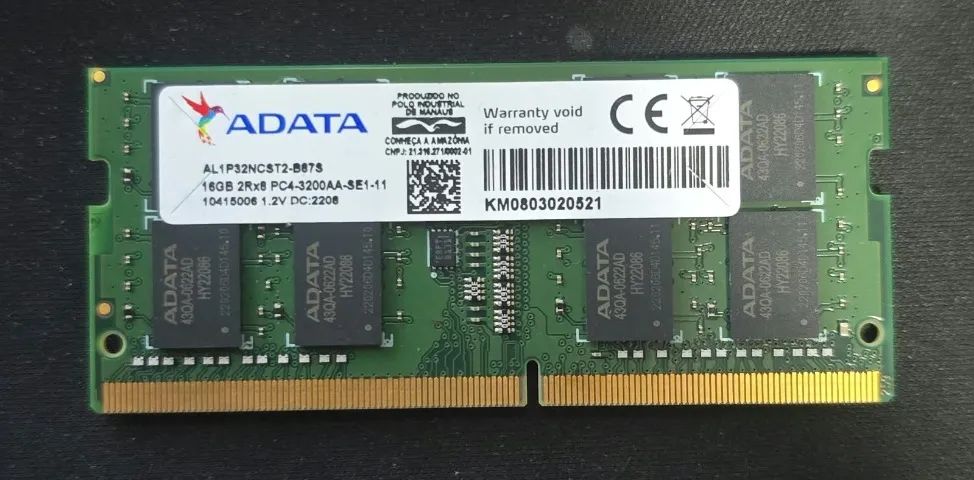 Vendo Memória RAM Notebook ADATA - 16GB
