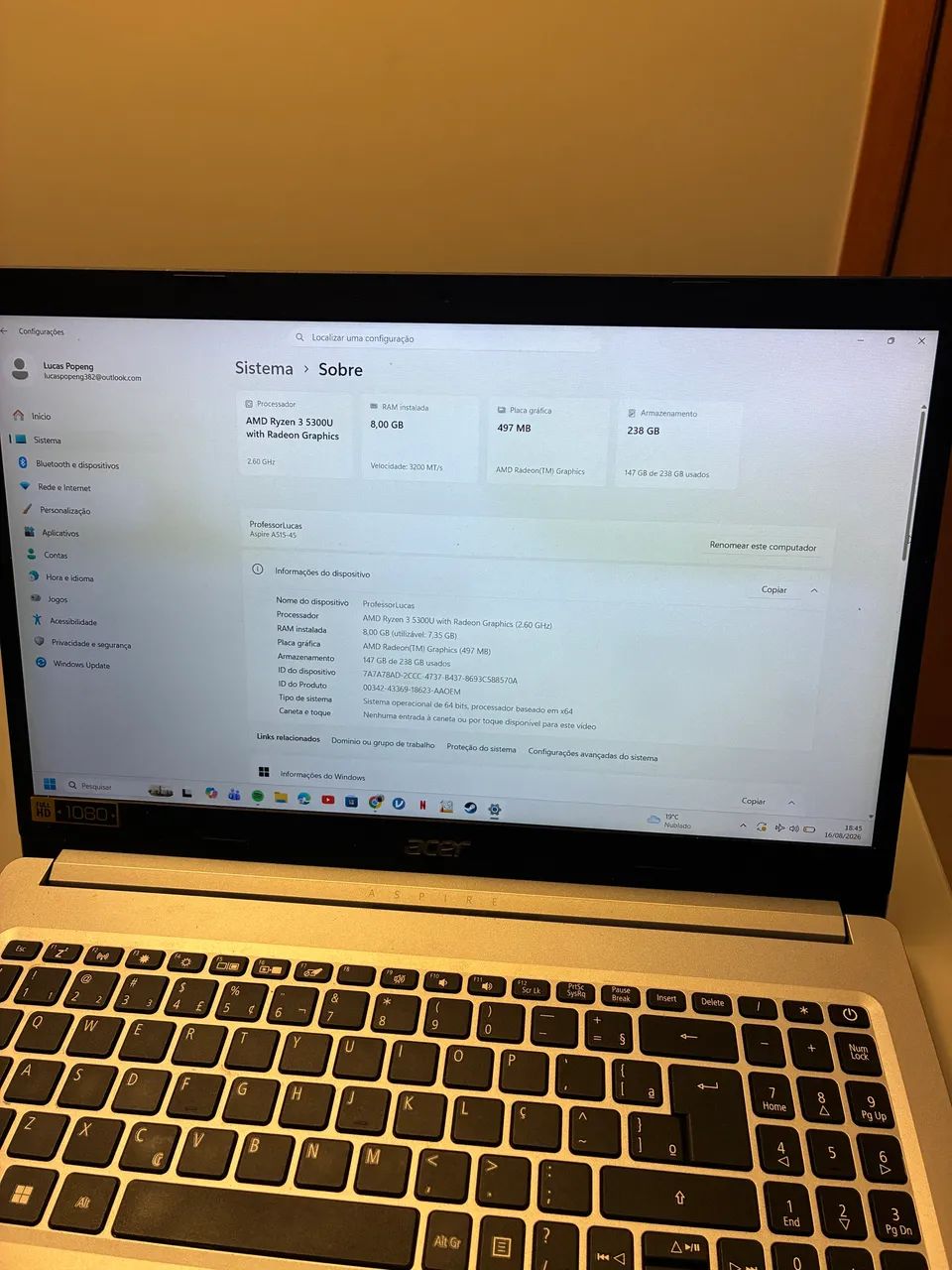 Notebook Acer muito bom - Foto 2