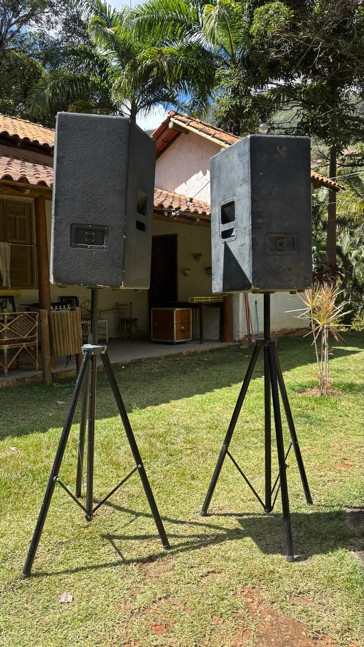 Par de Caixas de Som + Tripés - Foto 2