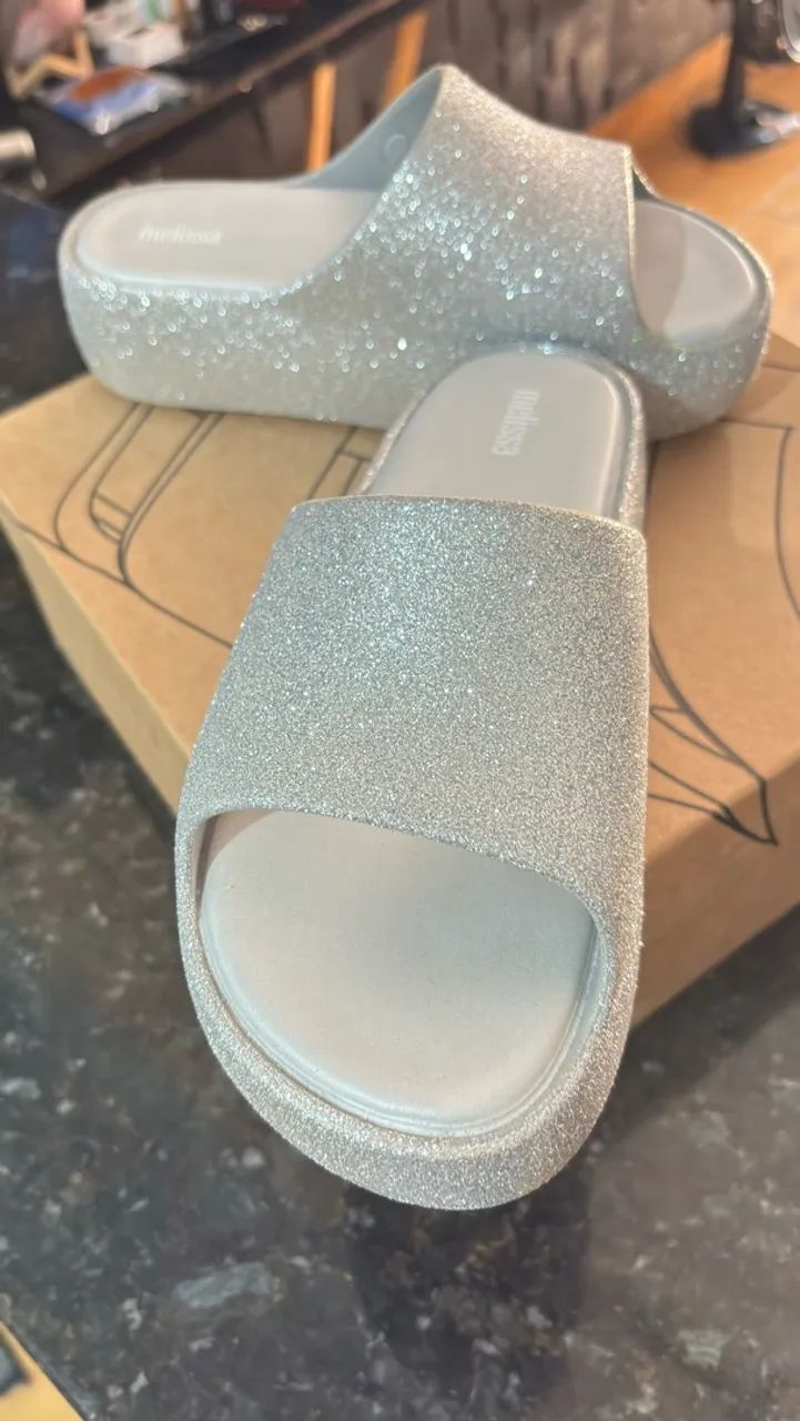 Melissa Free Platform Slide Glitter - Foto 4
